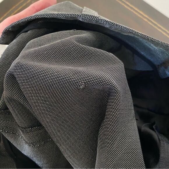 Emporio Armani Vintage Pleated Black White Wool Blend Trousers IT 42 Sz US 6 - Picture 6 of 10